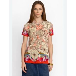 NWT Johnny Was Short Sleeve Crew Neck Swing Tank